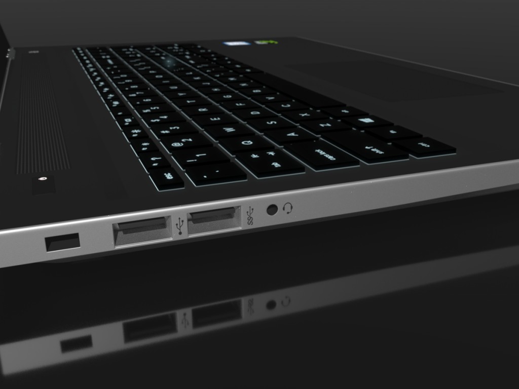 HP Pavilion Laptop 3D Model preview image 7